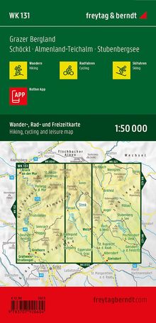 Grazer Bergland, Wander-, Rad- und Freizeitkarte 1:50.000, freytag &amp; berndt, WK 131, Karten