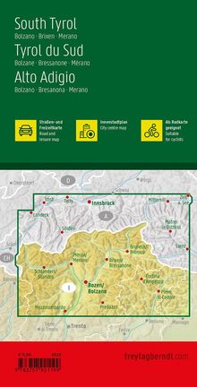 Südtirol, Straßen- und Freizeitkarte 1:150.000, freytag &amp; berndt, Karten