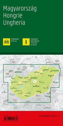 Ungarn, Straßenkarte 1:400.000, freytag &amp; berndt, Karten