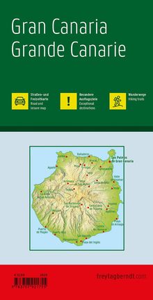 Gran Canaria, Straßen- und Freizeitkarte 1:50.000, freytag &amp; berndt, Karten