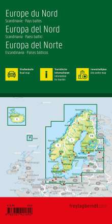 Nordeuropa, Straßenkarte 1:2.000.000, freytag &amp; berndt, Karten