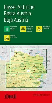 Niederösterreich, Straßen- und Freizeitkarte 1:150.000, freytag &amp; berndt, Karten