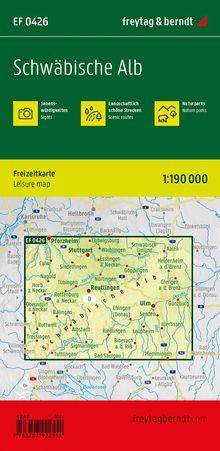 Schwäbische Alb, Erlebnisführer 1:190.000, freytag &amp; berndt, EF 0426, Karten