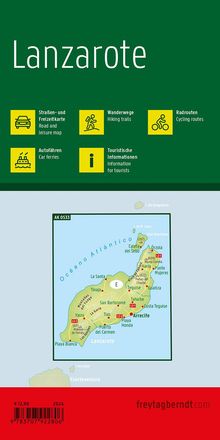 Lanzarote, Straßen- und Freizeitkarte 1:75.000, freytag &amp; berndt, Karten