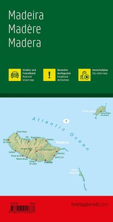Madeira, Straßen- und Freizeitkarte 1:40.000, freytag &amp; berndt, Karten