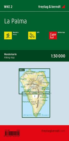 La Palma, Wanderkarte 1:30.000, freytag &amp; berndt, Karten