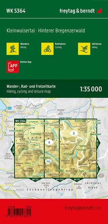 Kleinwalsertal, Wander-, Rad- und Freizeitkarte 1:35.000, freytag &amp; berndt, WK 5364, Karten