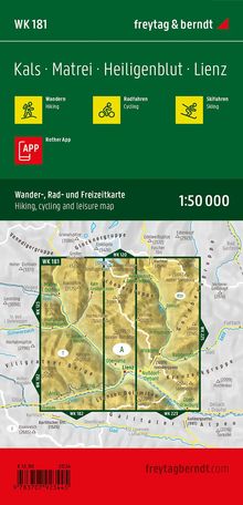 Kals - Matrei, Wander-, Rad- und Freizeitkarte 1:50.000, freytag &amp; berndt, WK 181, Karten