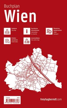 Wien, Buchplan, Städteatlas 1:20.000, freytag &amp; berndt, Buch