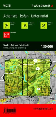 WK 321, Achensee, Rofan, Unterinntal. Wandern, Radfahren, Skifahren. Wander-, Rad- und Freizeitkarte. Maßstab 1:50.000.