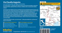 "Via Claudia Augusta: Von der Donau über die Alpen an die Adria. LIVE Update. Tracks aktuell aus dem Internet laden!" 

Links: Textblöcke zur Route und Angeboten.

Rechts: Karte mit Route und Logo.