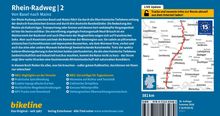 Titel: "Rhein-Radweg | 2 Von Basel nach Mainz". Text über Strecke und Touren. Karte mit Route, Länge: 381 km. Verlag: bikeline.