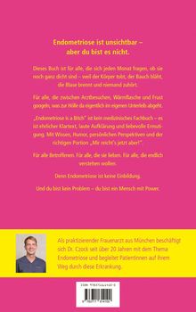 Text: "Endometriose ist unsichtbar – aber du bist es nicht." Hintergrund: Pink. Unten Foto von Arzt.