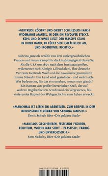 „Gertrude zögert und greift schließlich nach Widemanns Mantel, in dem ein Revolver steckt.“ Buchbeschreibungen und Zitate.