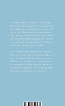 Text über eine Erzählung von Reisen und Familie, verbunden durch die Erinnerungen an den Bodensee und persönliche Dramen.