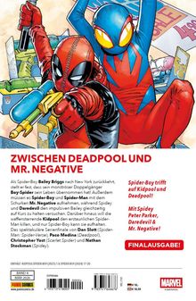 „Zwischen Deadpool und Mr. Negative. Spider-Boy trifft auf Kidpool und Deadpool! Finalausgabe!“ Illustrationen von Superhelden.