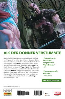"ALS DER DONNER VERSTUMMTE" und "FINALAUSGABE!". Zwei muskulöse Figuren in einem epischen Gesichtspunkt.