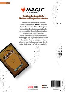 „Zerstöre die Menschheit. Sie kann nicht regeneriert werden.“ Ein Magic: The Gathering Logo. Deckkarte unten links.