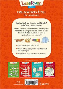 Leselöwen Kreuzworträtsel für Leseprofis - 2. Klasse (Rotorange), Buch