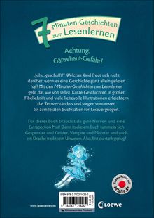 Leselöwen - Das Original - 7-Minuten-Geschichten zum Lesenlernen - Achtung, Gänsehaut-Gefahr!, Buch