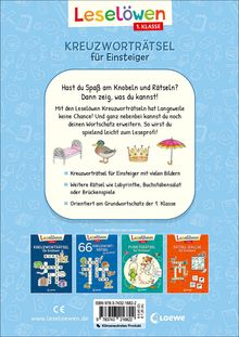 Leselöwen Kreuzworträtsel für Einsteiger - 1. Klasse (Himmelblau), Buch