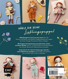 "Häkle dir deine Lieblingspuppe!" Anleitung für Puppen, Outfits, ideal für jedes Niveau. Puppenbilder und florale Illustrationen.
