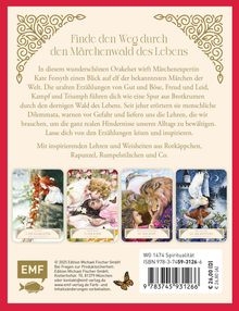 "Finde den Weg durch den Märchenwald des Lebens" steht oben. Verschiedene märchenhafte Illustrationen darunter.