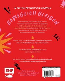 "BEWEGLICH BLEIBEN" groß; Tipps für entspannte Familienfeiern. Enthält Tools zu Emotionen, Konflikten; mit Fallbeispielen. Logo: EMF.
