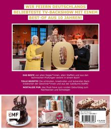 Aufschrift: „WIR FEIERN DEUTSCHLANDS BELIEBTESTE TV-BACKSHOW MIT EINEM BEST-OF AUS 10 JAHREN!“ Darunter Freuen sich drei Personen vor einer großen, goldenen „10“.