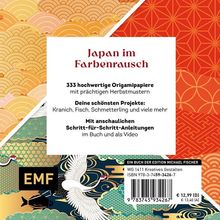 Japan im Farbenrausch: 333 Origamipapiere, Herbstmuster, Projekte: Kranich, Fisch. Anleitungen im Buch und Video.