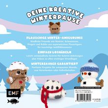 „DEINE KREATIVE WINTERPAUSE“ über flauschigen, gestrickten Tierfiguren. Drei Absätze beschreiben Anleitungen.
