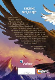 "ERKENNE, WER DU BIST" in großen Buchstaben. Ein Adler breitet majestätisch seine Flügel aus über einer Bergkulisse.