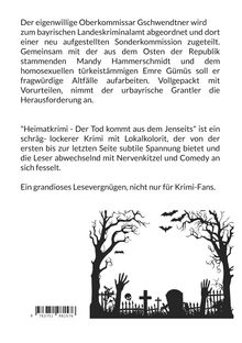 Wolfgang Wallenda: Heimatkrimi - Der Tod kommt aus dem Jenseits, Buch