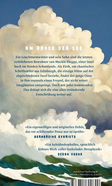 „AM RANDE DER SEE. Ein Leuchtturmwärter und sein Sohn sind die letzten verbliebenen Bewohner von Muckle Flugga...“ Wolken und Meer.