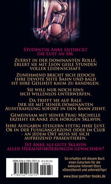 Titel: "Studentin Anke entdeckt die Lust an SM." Frau in knapper Kleidung und Fesseln in einem erotischen Ambiente.