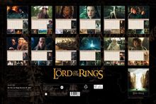 "Der Herr der Ringe Broschur XL 2027." Kalender mit Filmszenen aus "The Lord of the Rings". Logo "The Lord of the Rings".