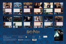 Kalendermonate Januar bis Dezember mit "Harry Potter"-Bildern, dazu der Text "Harry Potter" und Preisangabe 19,99 €.