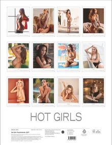 „HOT GIRLS“, Kalender 2027. Zwölf Fotos von Frauen, jeweils einem Monat zugeordnet. Entspannte, sinnliche Posen.