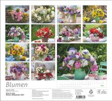 Artikel-Nr. 21403, ISBN 978-3-7564-1731-5, Blumen Bildkalender 2027. Verschiedene Blumenarrangements in Vasen.