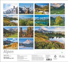 „Alpen“, „times & more“, „Alpen Bildkalender 2027“. Kalender mit Alpenlandschaften, eindrucksvolle Naturaufnahmen.