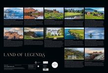 "LAND OF LEGENDS" enthält zwölf Bilder von schottischen Schlössern mit Beschreibungen. Unten spezifische Informationen, z.B. Preis.