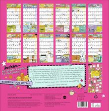 "Juchhu – ein voll guter Kalender für dein Zimmer! Nachricht von Lotta! mein-lotta-leben.de. Kalenderblätter mit bunten Illustrationen."