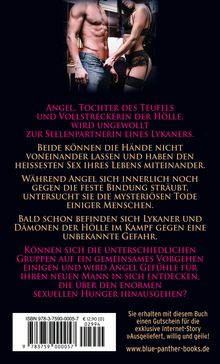 Text über einen Roman: Angel, Tochter des Teufels, wird unwollend Seelenpartnerin eines Lykaners. Erotik und Gefahr warten.