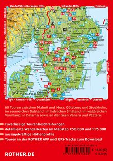 Wanderkarte mit 60 Touren in Skandinavien, bietet Beschreibungen, Karten, Höhenprofile und GPS-Tracks. ROTHER.DE.