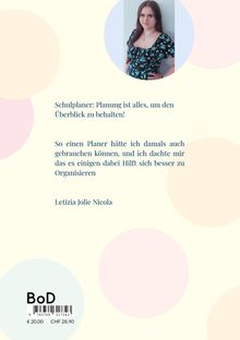 Letizia Jolie Nicola: Schulplaner, Buch