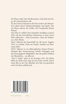 Text über KI und Zukunft, wo die Menschheit bedroht ist. Geophysiker plant Neuanfang im All. Preis: 9,80 €.