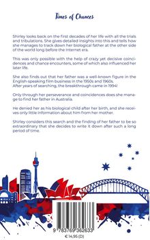 "Times of Chances" beschreibt Shirleys Suche nach ihrem Vater in den 1950er-60er Jahren. Illustration der Skyline von Sydney.