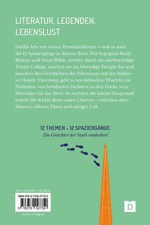 LITERATUR, LEGENDEN, LEBENSLUST. Dublin lebt von seinen Persönlichkeiten. 12 THEMEN – 12 SPAZIERGÄNGE. Illustration: Schritte und Turm.