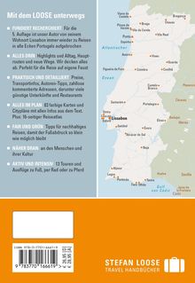 Ein Reiseführer für Portugal mit Tipps zu nachhaltigem Reisen, Karten und Infos zu Touren. Auf der rechten Seite eine Portugalkarte.