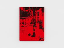 Eine rote und schwarze abstrakte Illustration ohne erkennbaren Text.